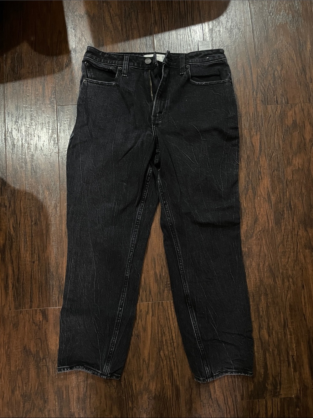 Abercrombie & Fitch Straight-Leg Black Jeans